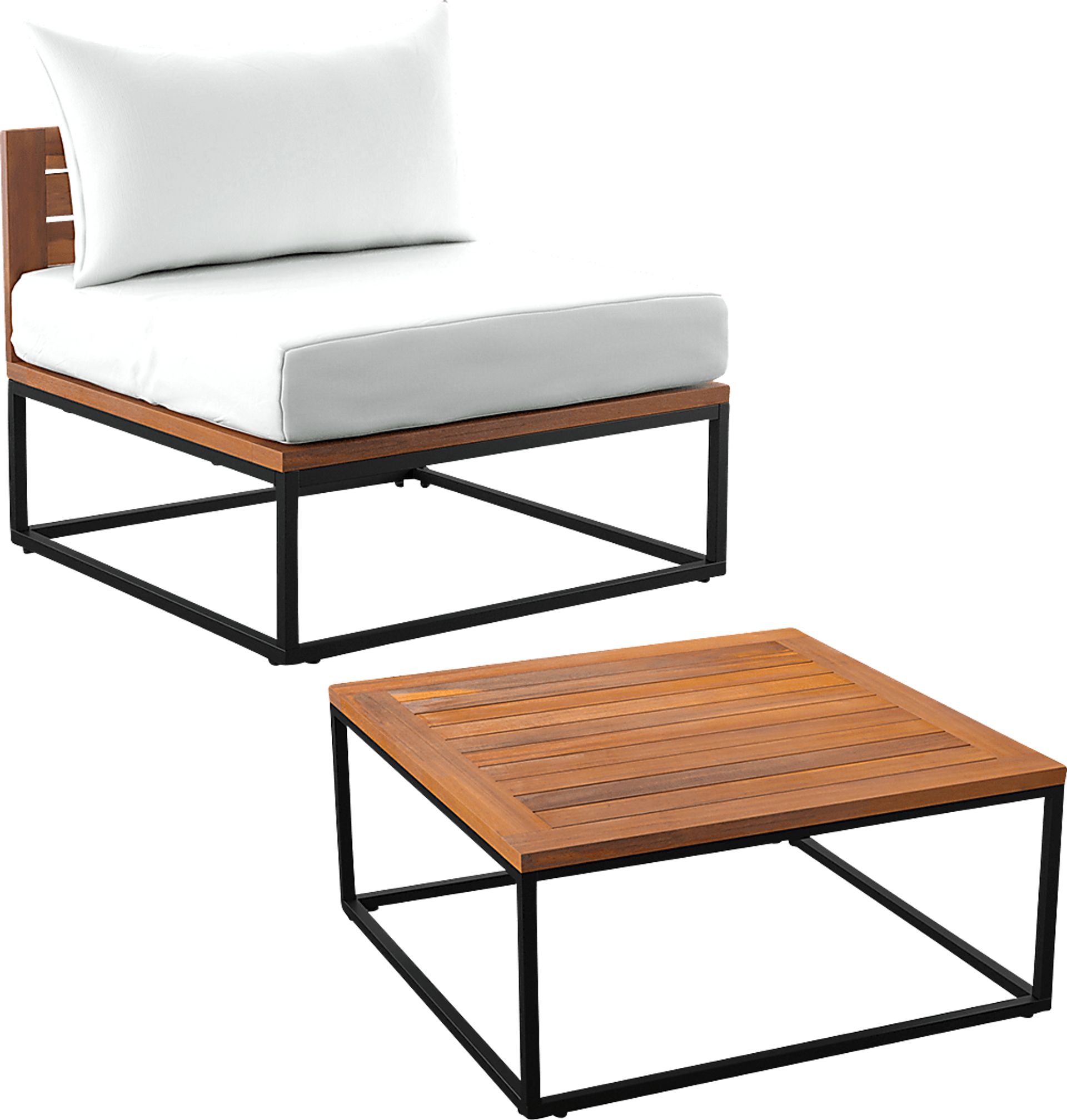 Outdoor Laverne White Seating Set, Set of 2 - Image 1