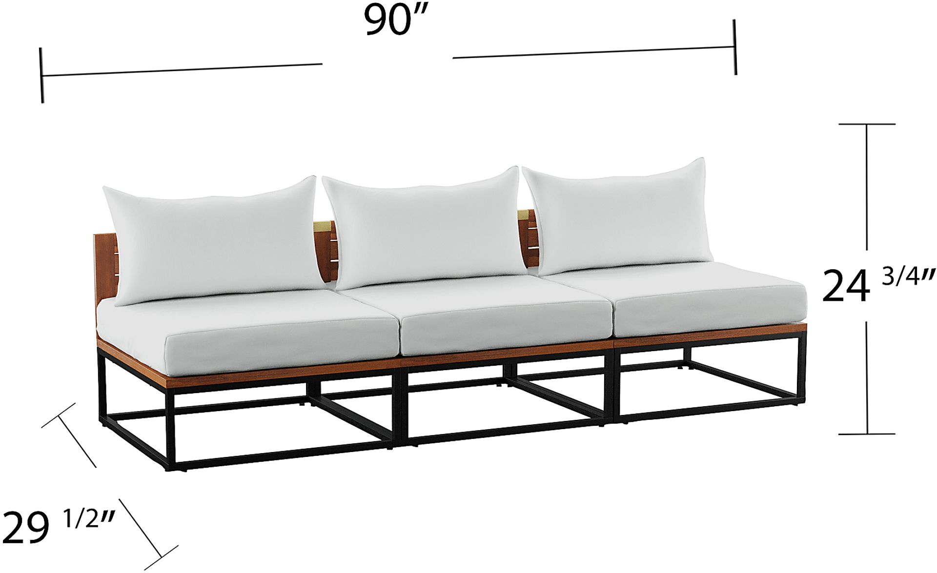 Outdoor Laverne Modular White Sofa - Image 4
