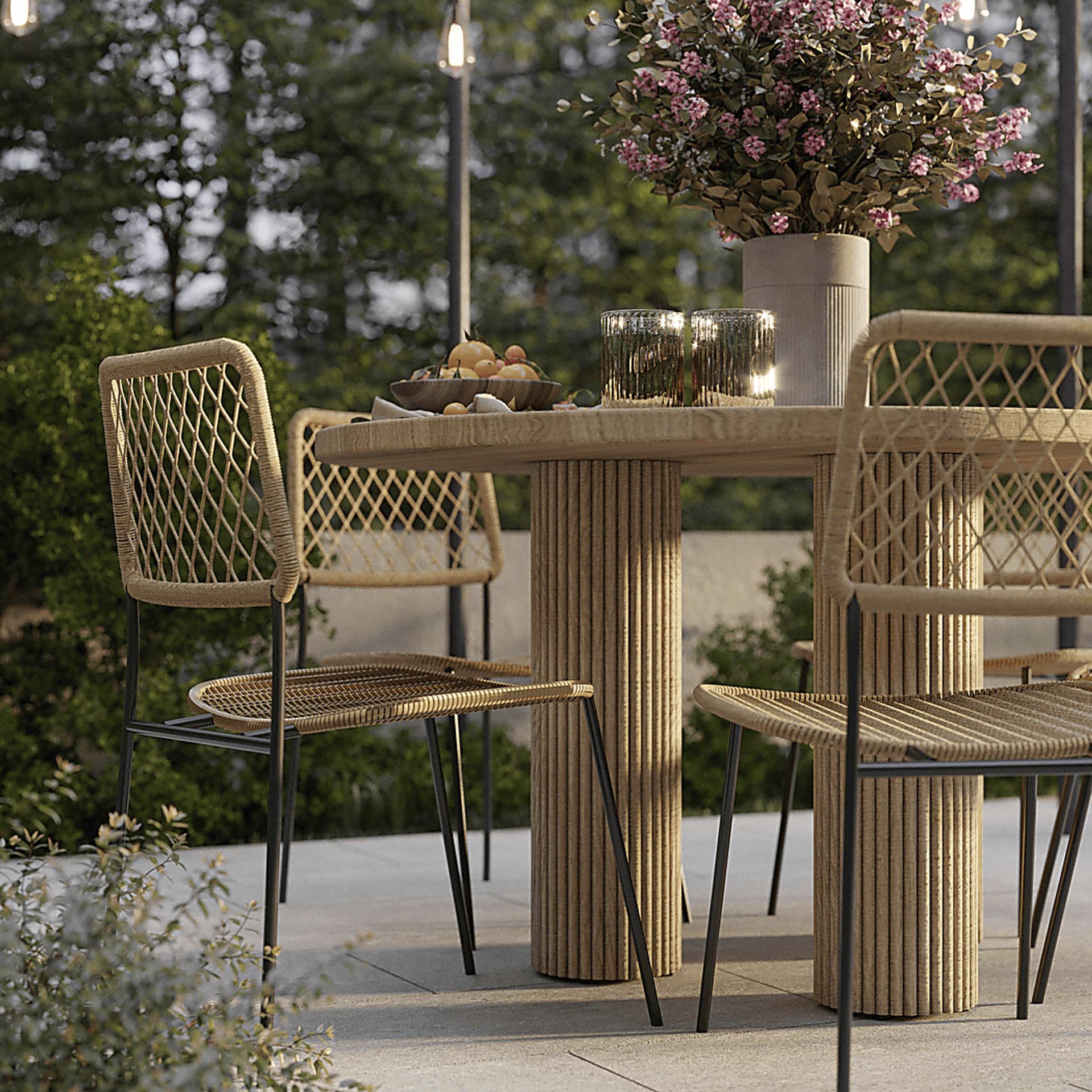 Outdoor Lawonna Natural Dining Table - Image 2