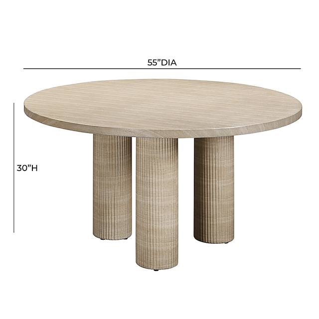 Outdoor Lawonna Natural Dining Table - Thumbnail - Image 7