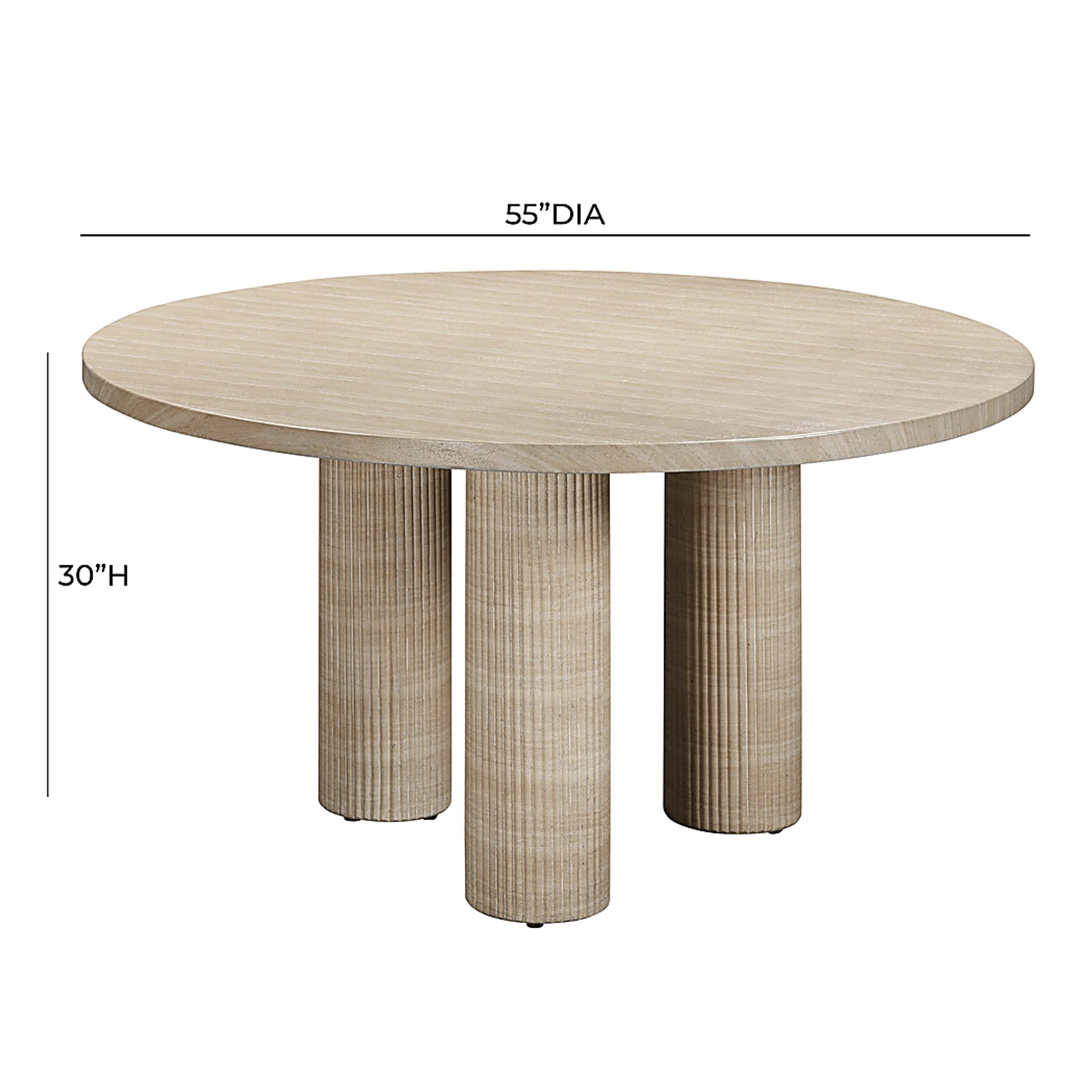 Outdoor Lawonna Natural Dining Table - Image 7