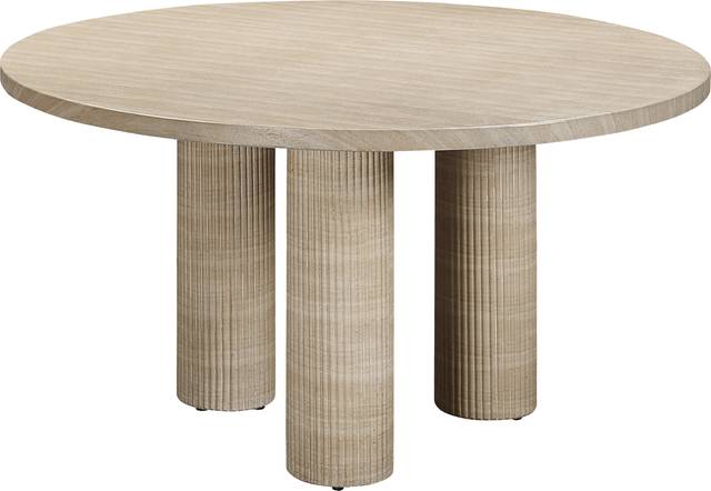 Outdoor Lawonna Natural Dining Table - Thumbnail - Image 1