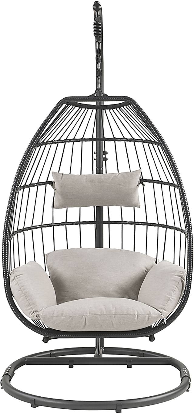 Outdoor Lolannen Black Hanging Chair - Thumbnail - Image 3