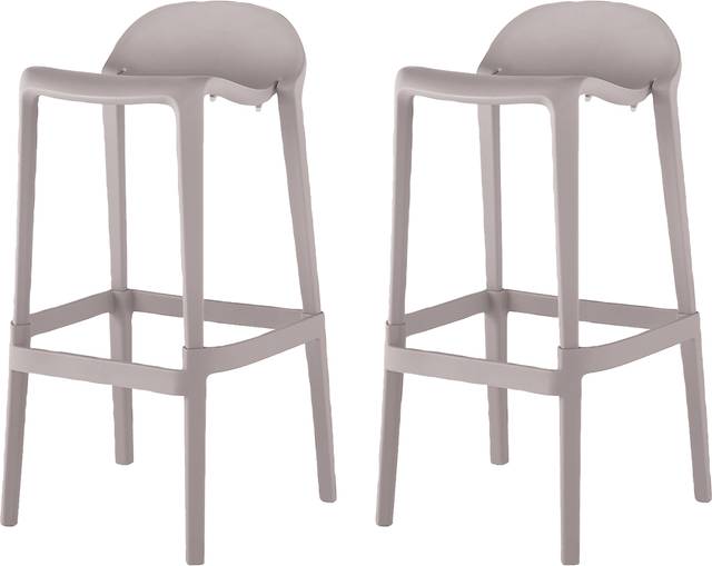 Outdoor Lulia Gray Barstool, Set of 2 - Thumbnail - Image 1