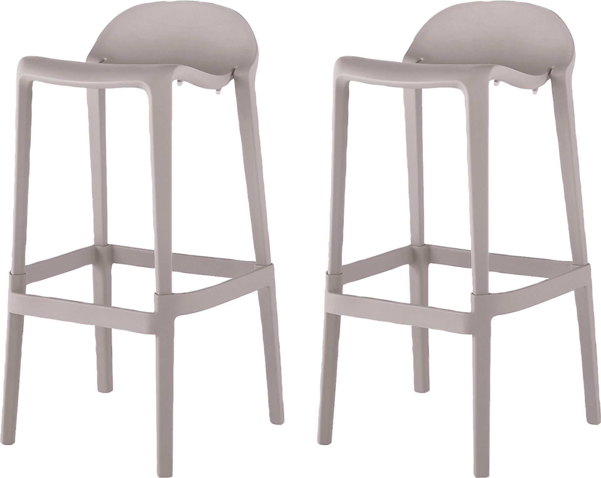 Outdoor Lulia Gray Barstool, Set of 2 - Image 1