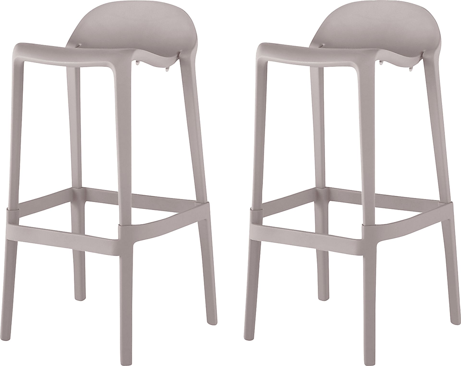 Outdoor Lulia Gray Barstool, Set of 2 - Image 1