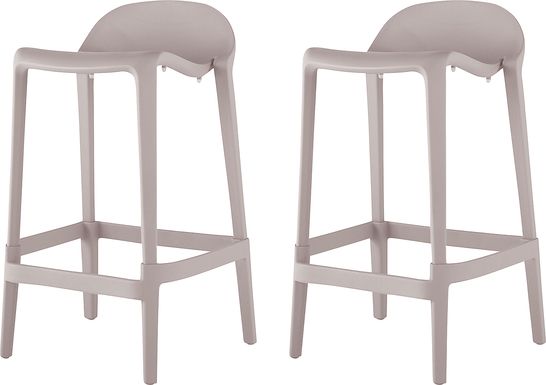Outdoor Lulia Gray Counter Stool, Set of 2