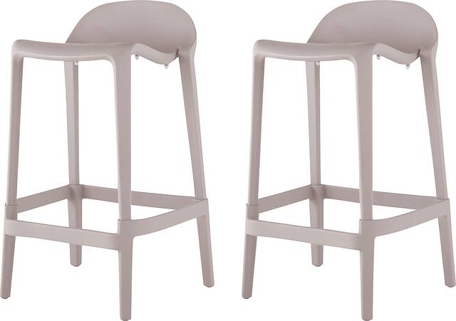 Outdoor Lulia Gray Counter Stool, Set of 2 - Thumbnail - Image 1