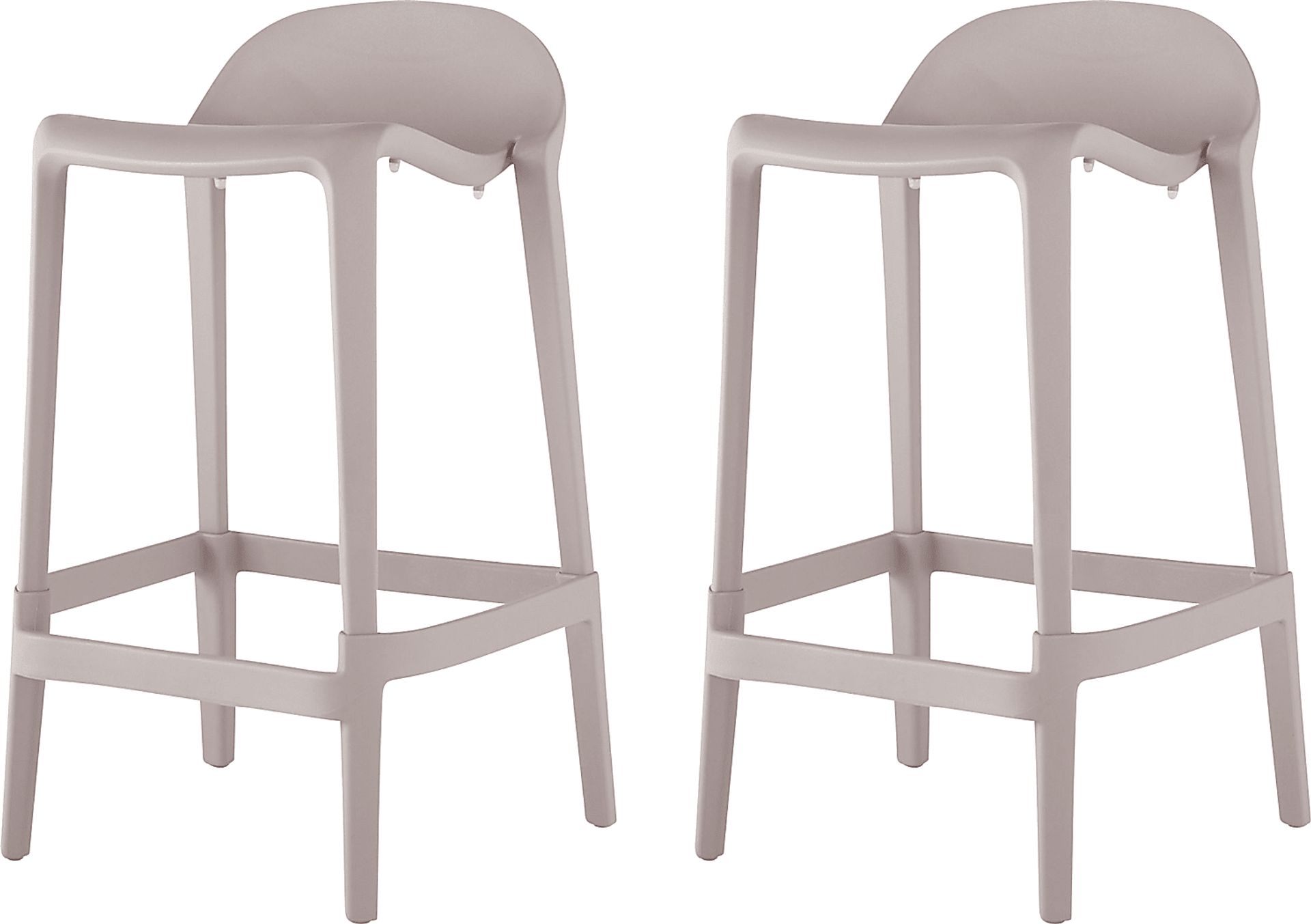 Outdoor Lulia Gray Counter Stool, Set of 2 - Image 1