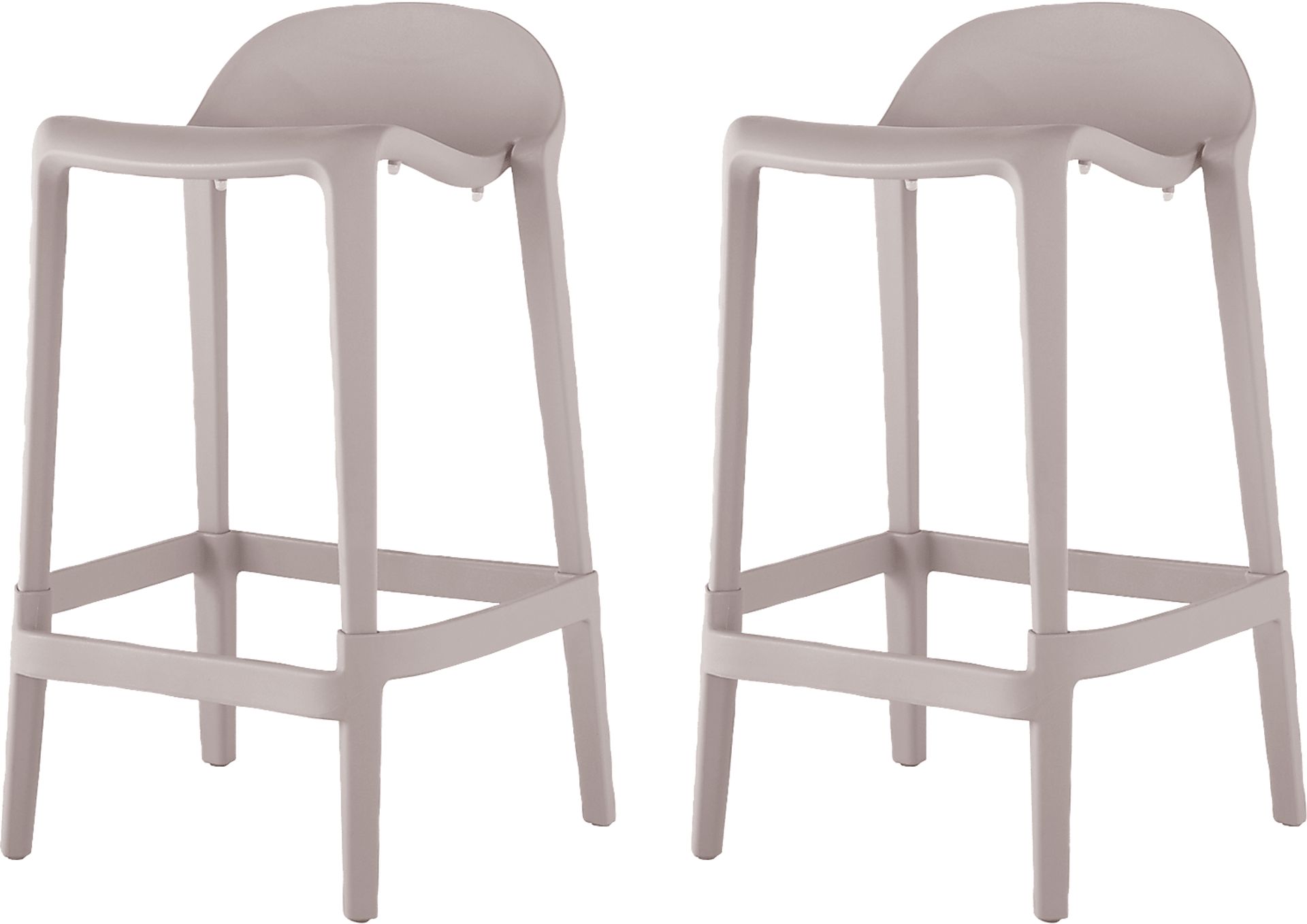 Outdoor Lulia Gray Counter Stool, Set of 2 - Image 1