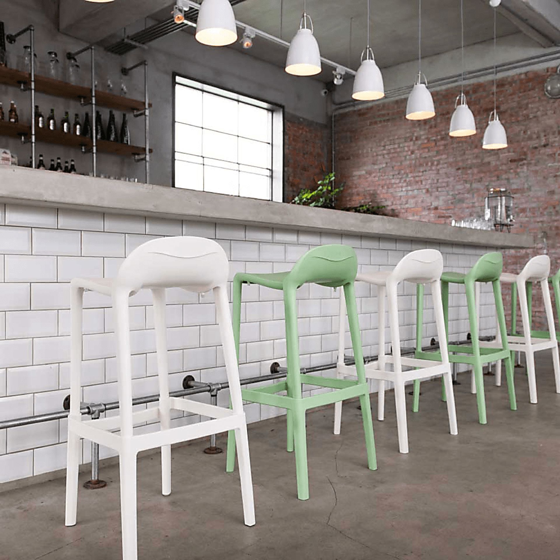 Outdoor Lulia Green Barstool, Set of 2 - Image 6