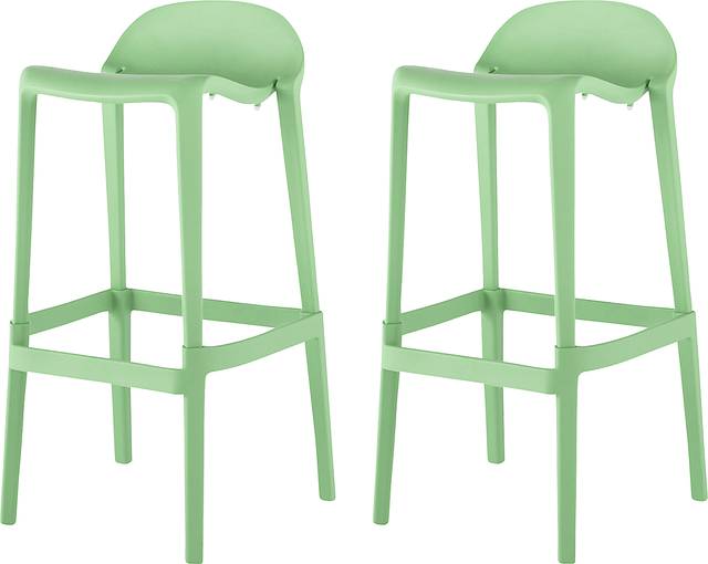 Outdoor Lulia Green Barstool, Set of 2 - Thumbnail - Image 1