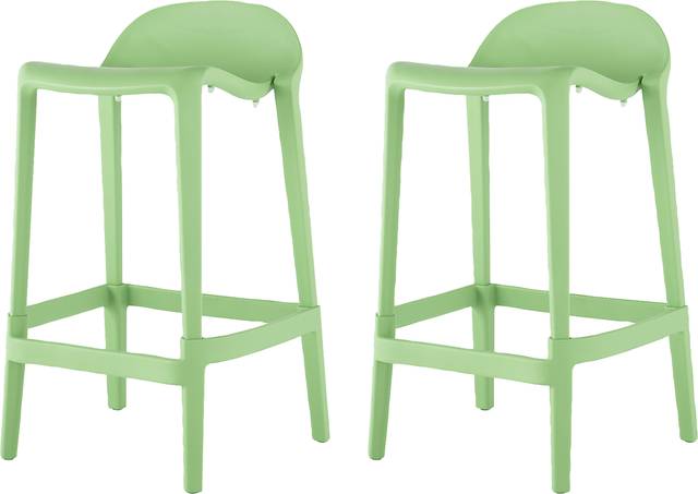 Outdoor Lulia Green Counter Stool, Set of 2 - Thumbnail - Image 1