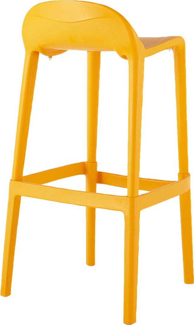 Outdoor Lulia Orange Barstool, Set of 2 - Thumbnail - Image 4