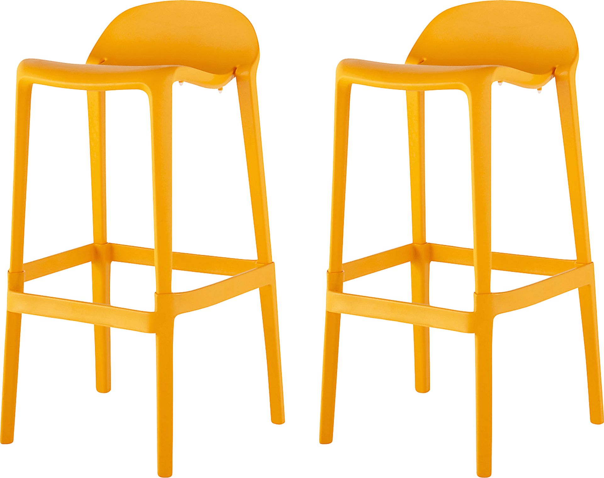 Outdoor Lulia Orange Barstool, Set of 2 - Image 1