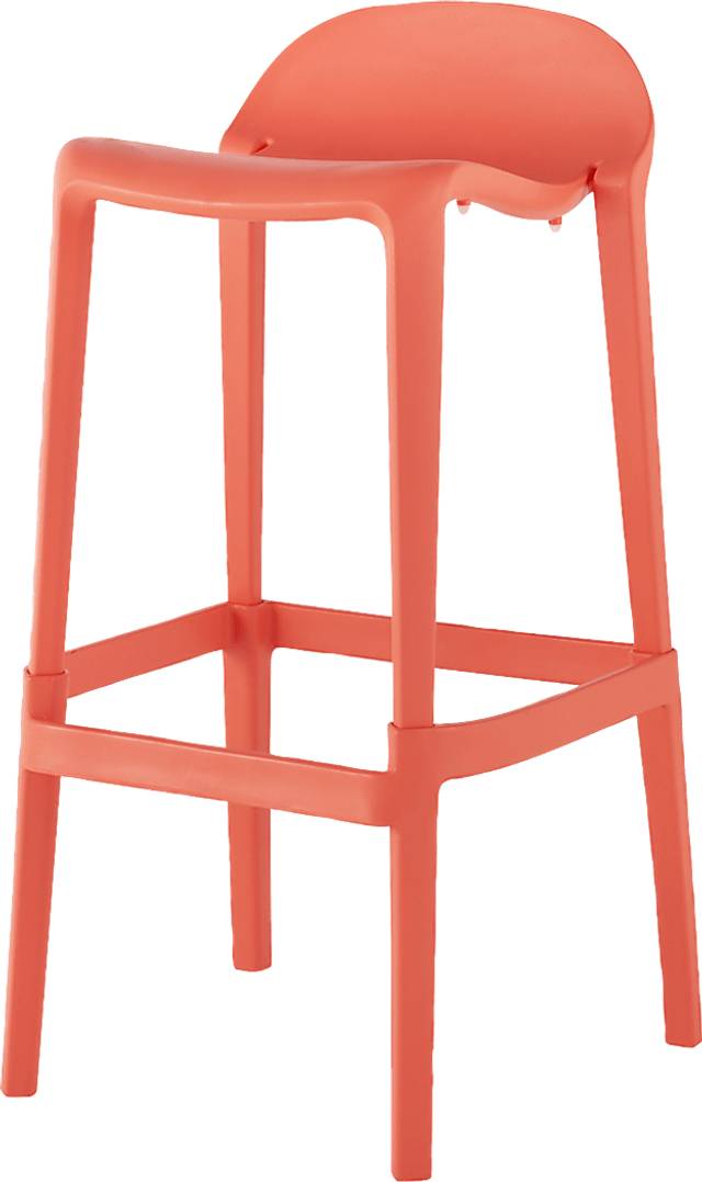 Outdoor Lulia Salmon Barstool, Set of 2 - Thumbnail - Image 3