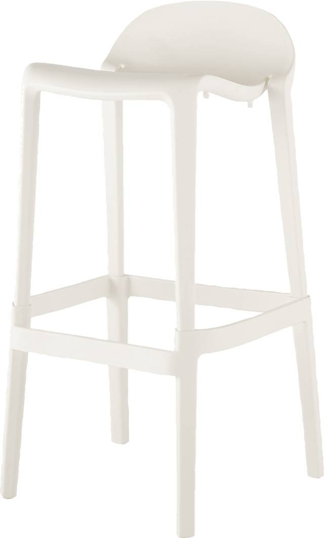 Outdoor Lulia White Barstool, Set of 2 - Thumbnail - Image 3