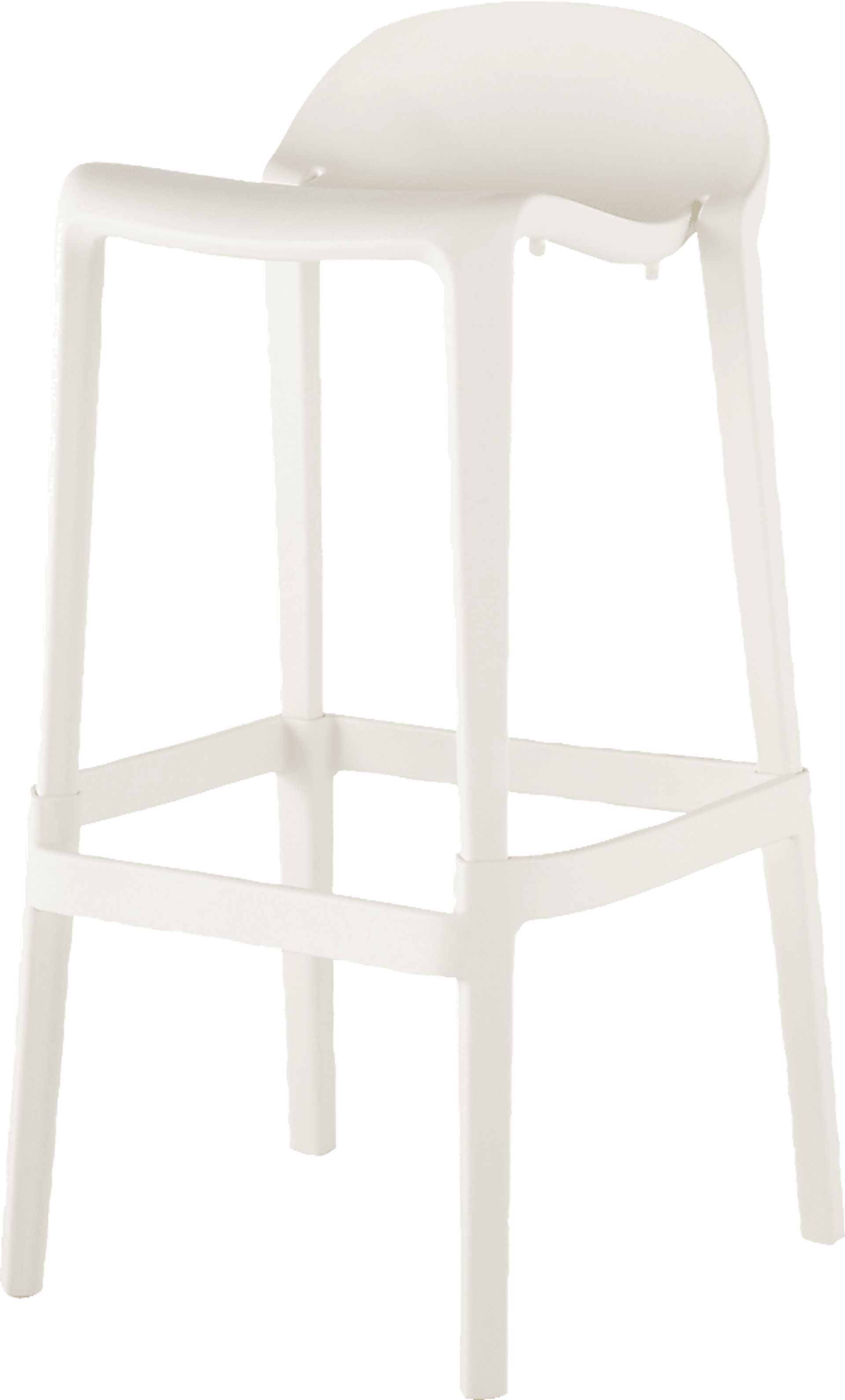 Outdoor Lulia White Barstool, Set of 2 - Image 3