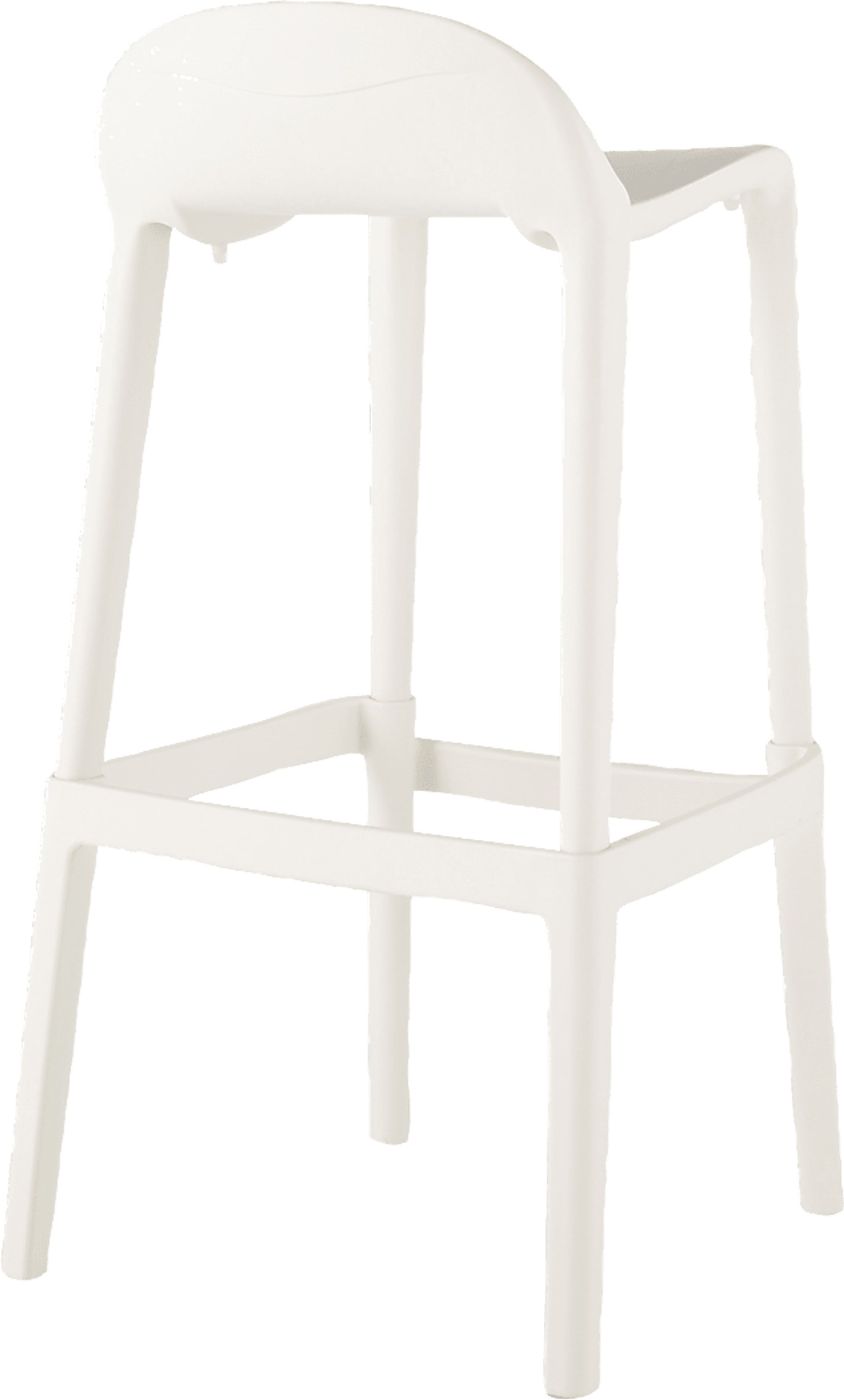 Outdoor Lulia White Barstool, Set of 2 - Image 4