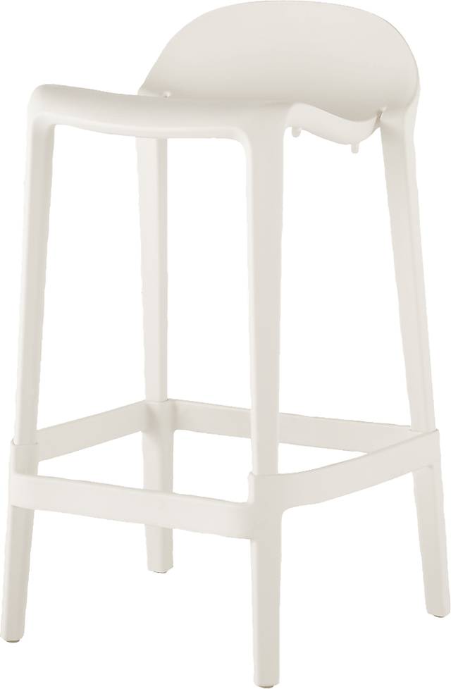 Outdoor Lulia White Counter Stool, Set of 2 - Thumbnail - Image 3