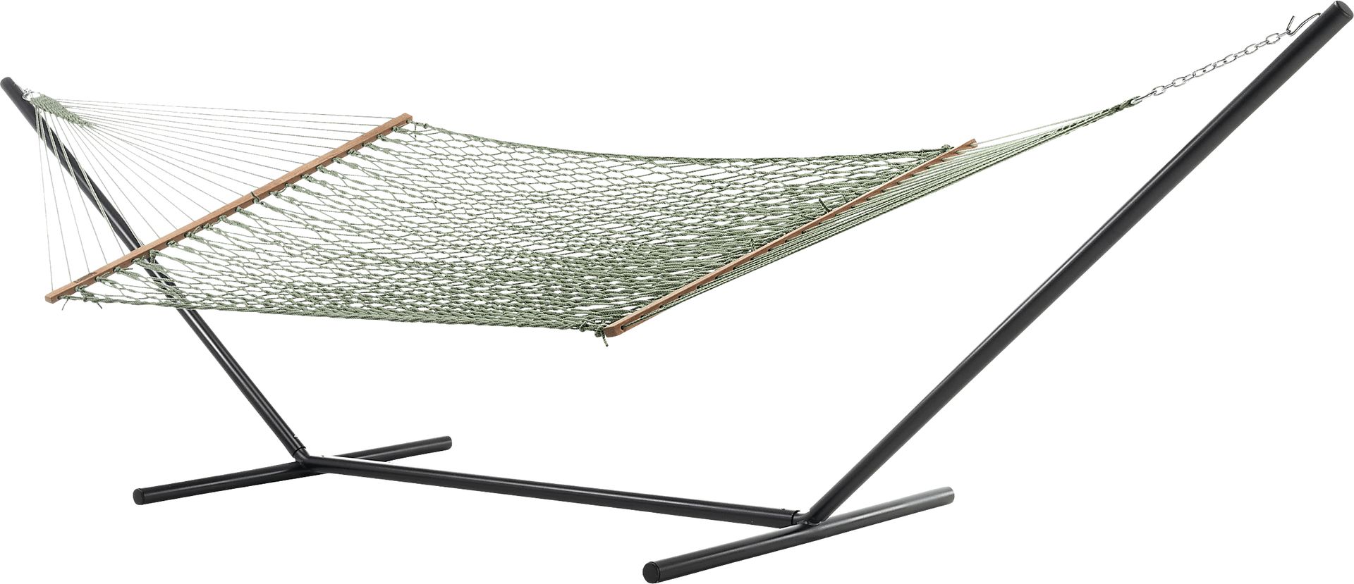 Outdoor Lusca Green Hammock & Stand Set - Image 1