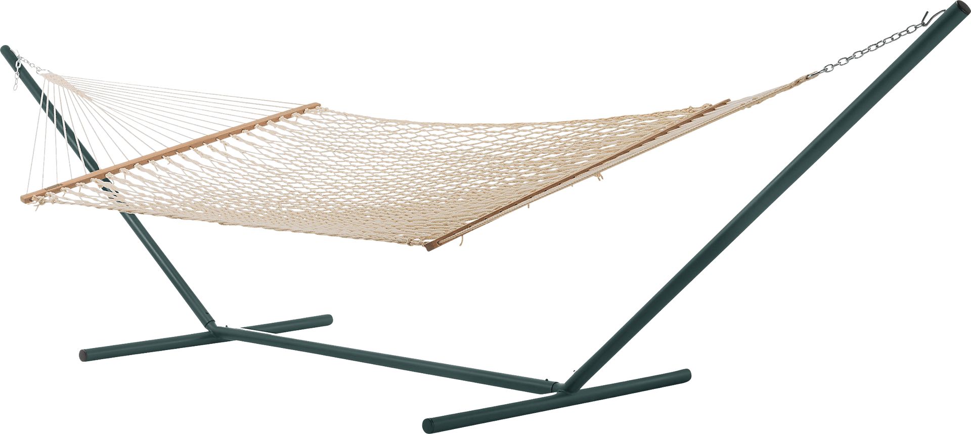 Outdoor Lusca White Hammock & Stand Set - Image 1