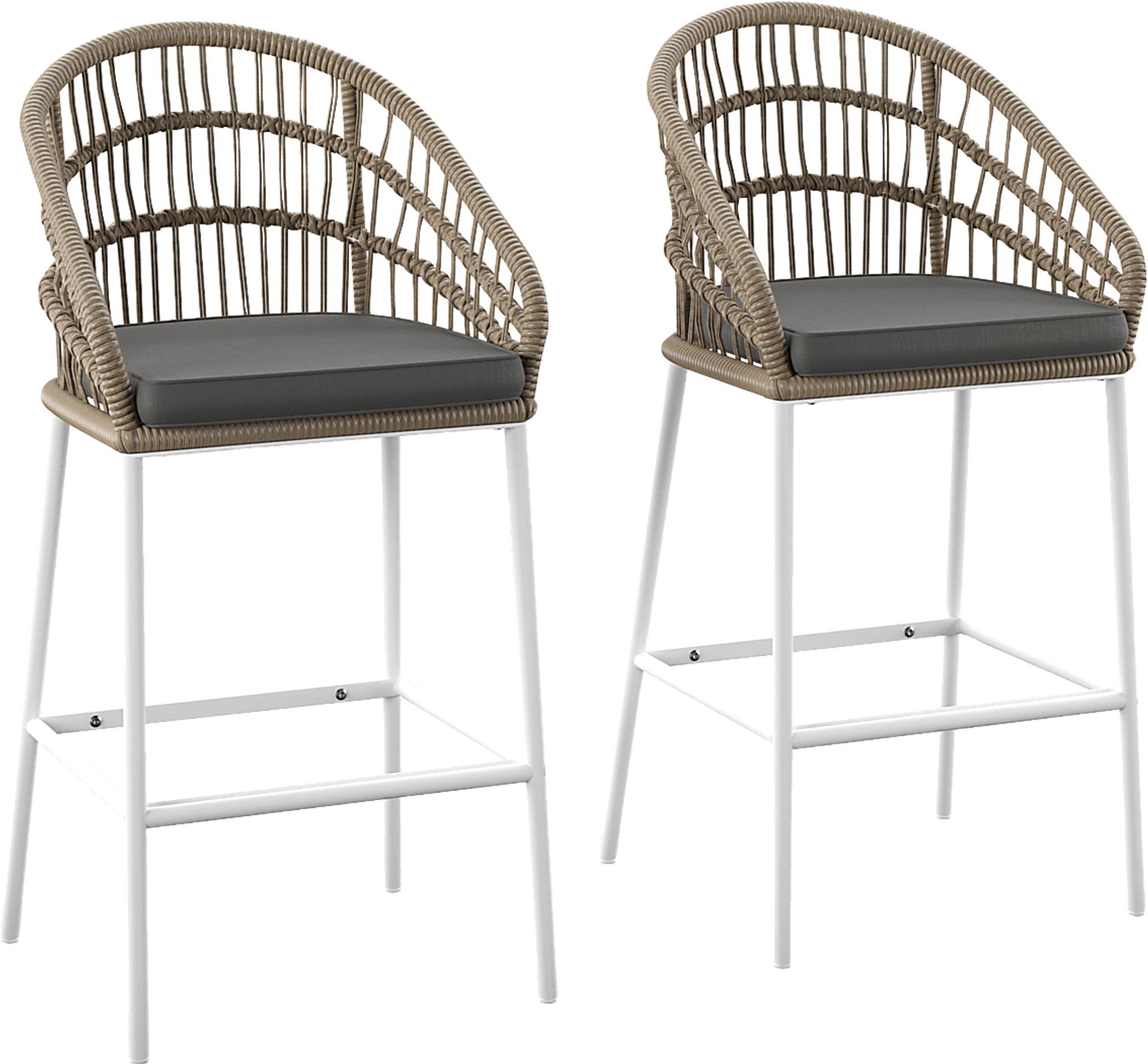 Outdoor Melridge Tan Bar Stool, Set of 2 - Image 1