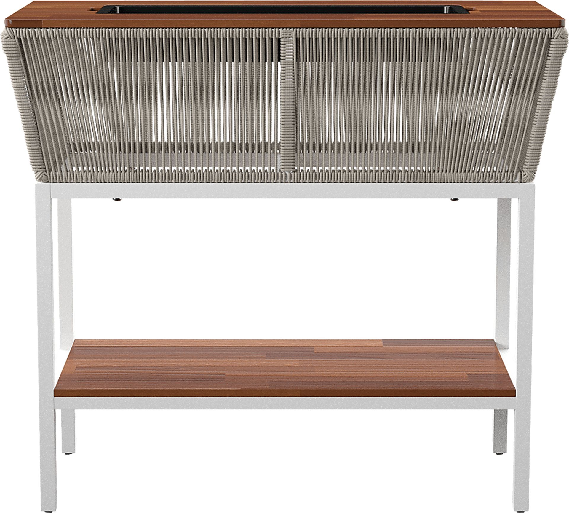 Outdoor Menifee Brown Bar Cart - Image 2
