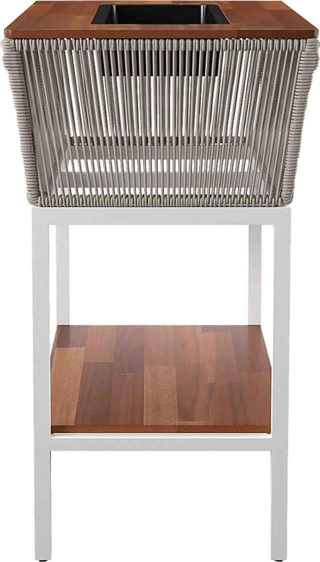 Outdoor Menifee Brown Bar Cart - Thumbnail - Image 3