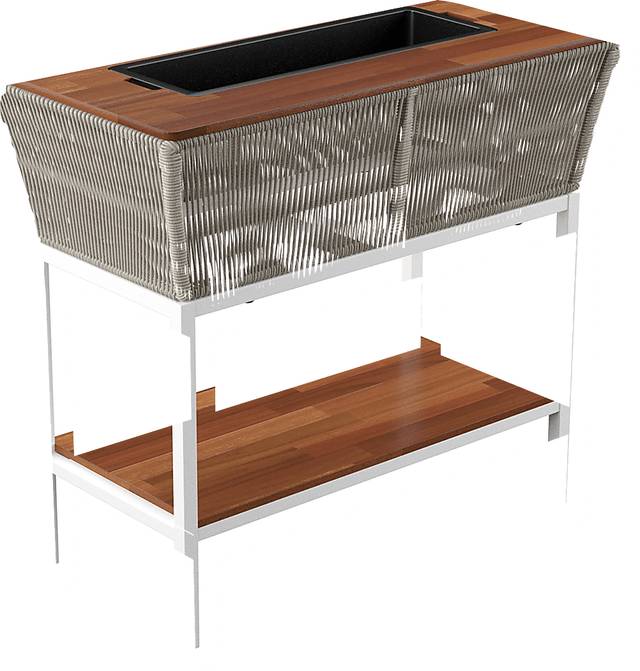 Outdoor Menifee Brown Bar Cart - Thumbnail - Image 1