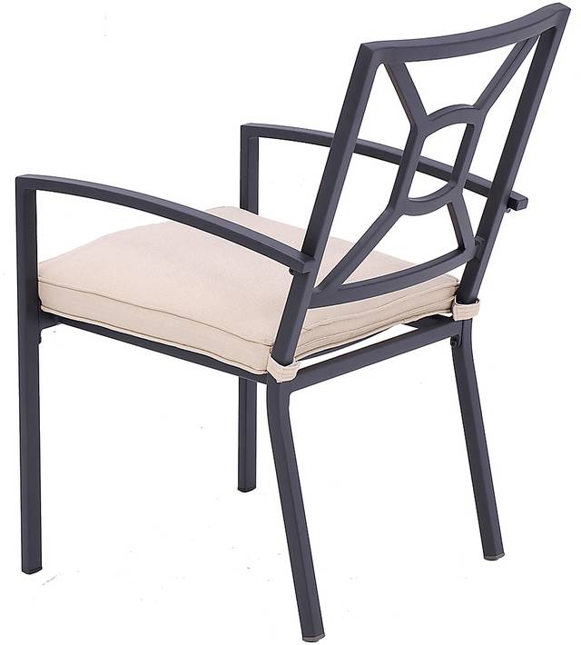 Outdoor Miloen Black Dining Chair - Thumbnail - Image 3