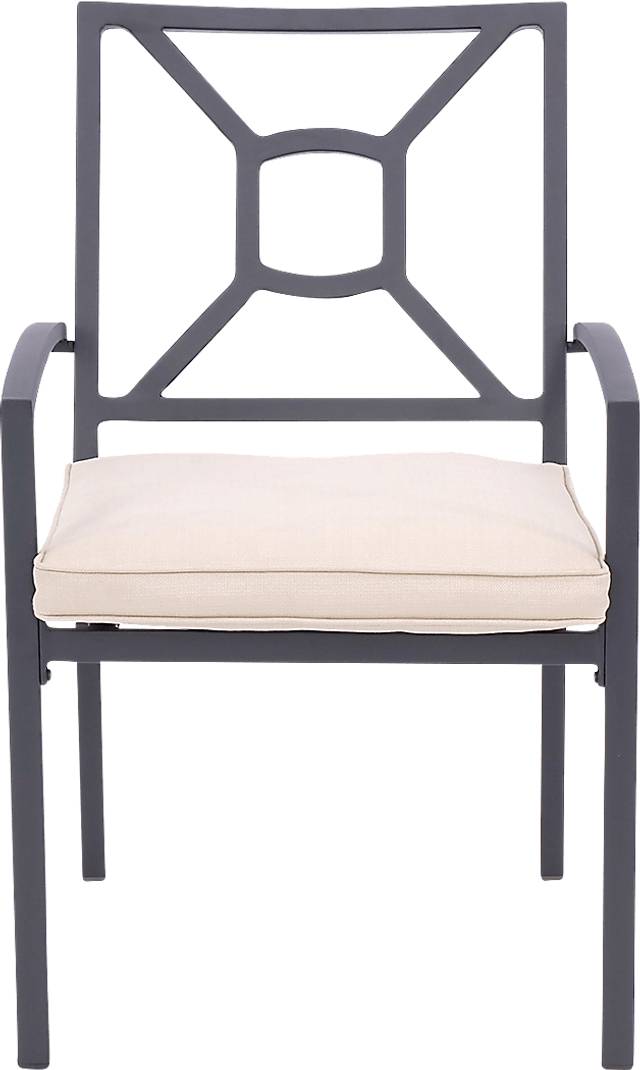Outdoor Miloen Black Dining Chair - Thumbnail - Image 1