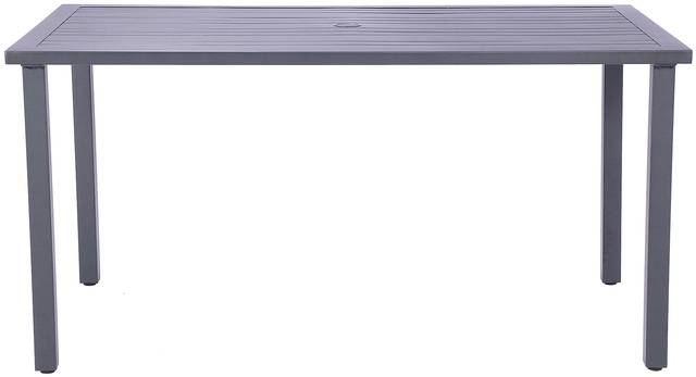 Outdoor Miloen Rectangular Black Dining Table - Thumbnail - Image 2