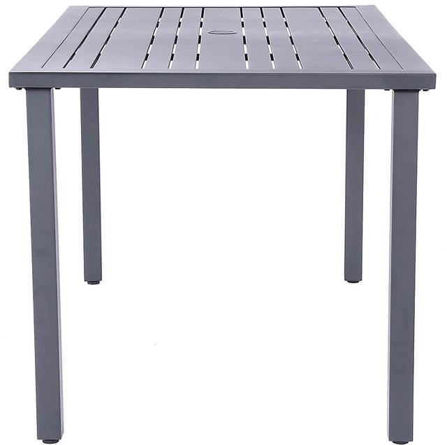 Outdoor Miloen Rectangular Black Dining Table - Thumbnail - Image 3