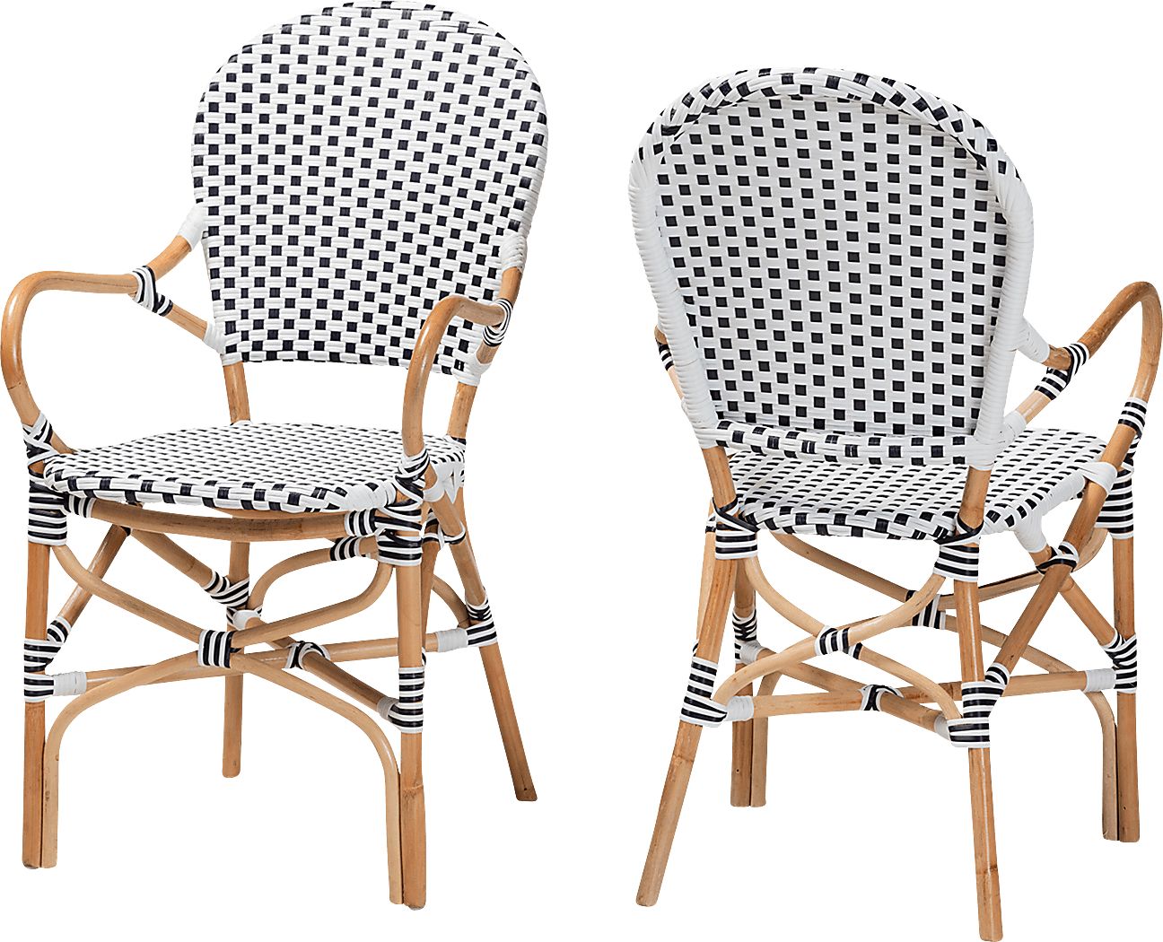 Outdoor Nalina Elle I Black Arm Chair, Set of 2
