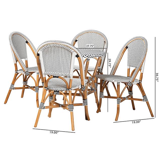 Outdoor Nalina Elle II Black 5pc Bistro Set - Thumbnail - Image 15