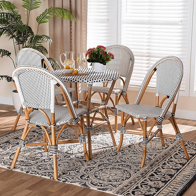 Outdoor Nalina Elle II Black 5pc Bistro Set - Thumbnail - Image 2