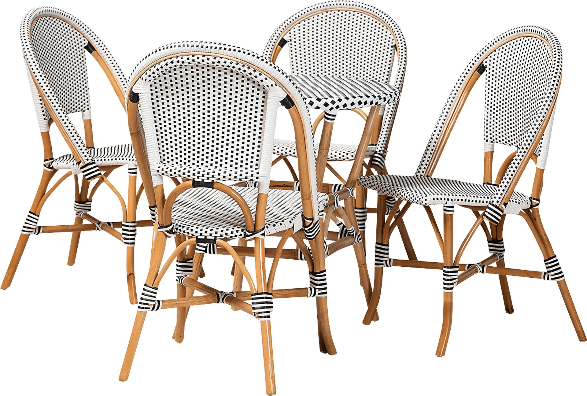 Outdoor Nalina Elle II Black 5pc Bistro Set - Image 1