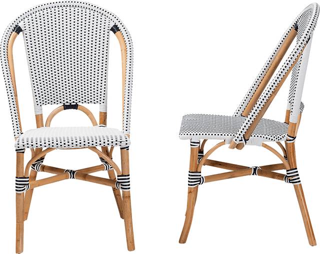Outdoor Nalina Elle II Black Bistro Chair Set of 2 - Thumbnail - Image 4