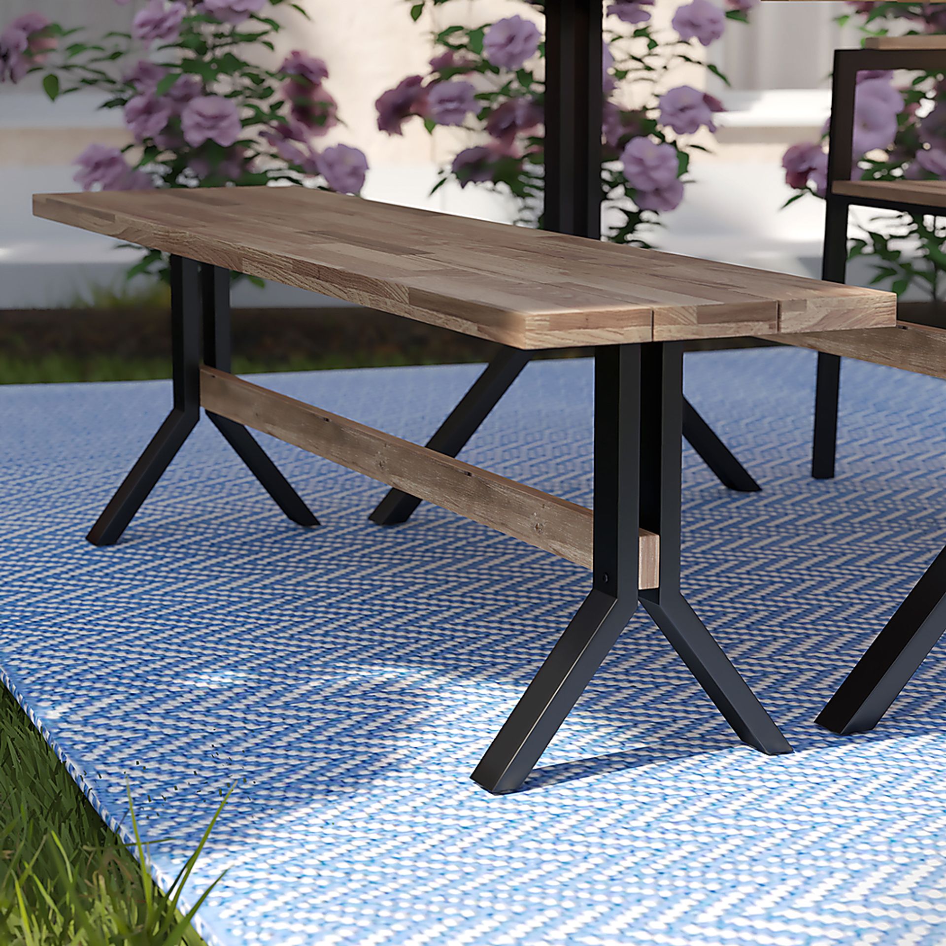 Vermissa Natural Outdoor Bench - Image 6