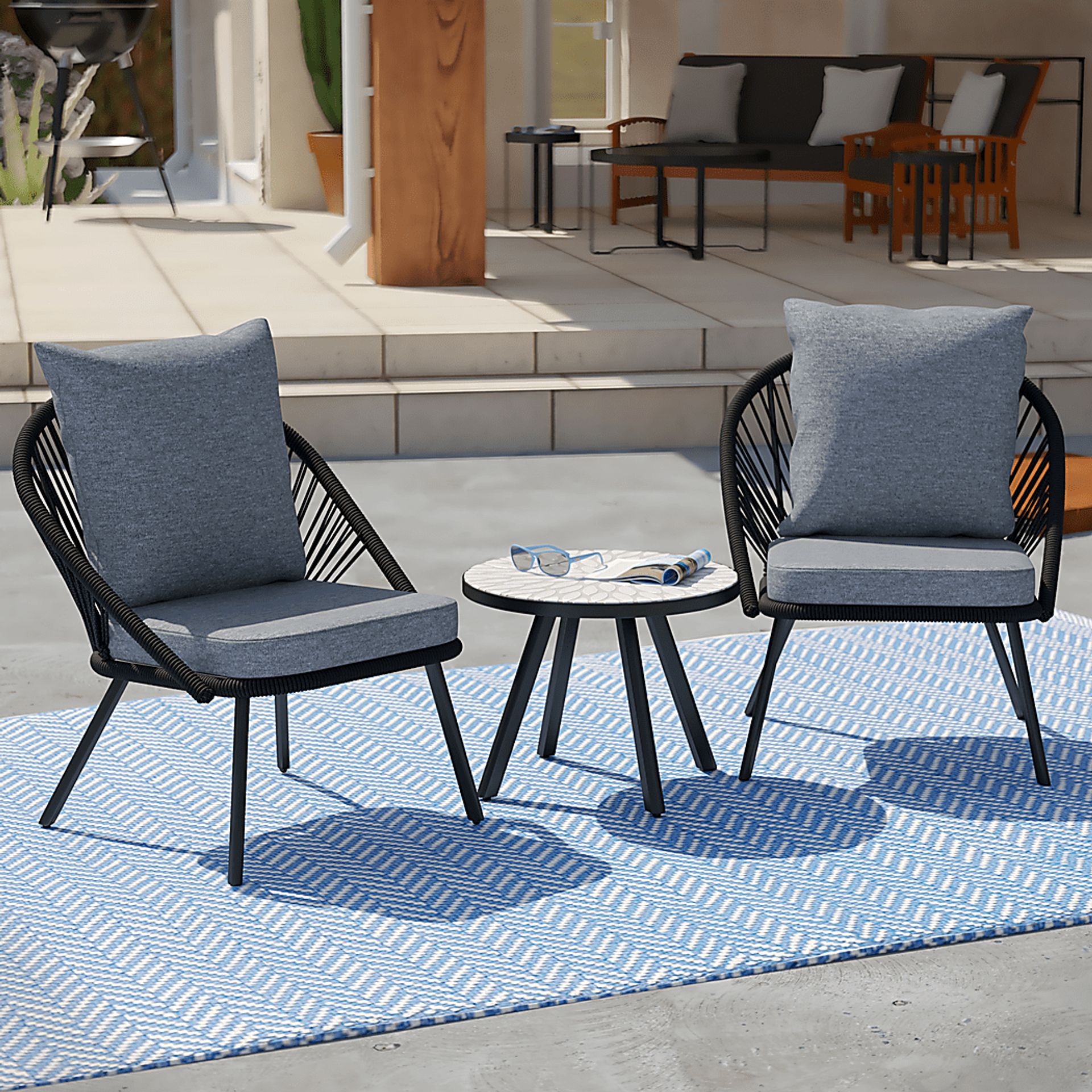Outdoor Nelray Blue Seating Set - Image 9
