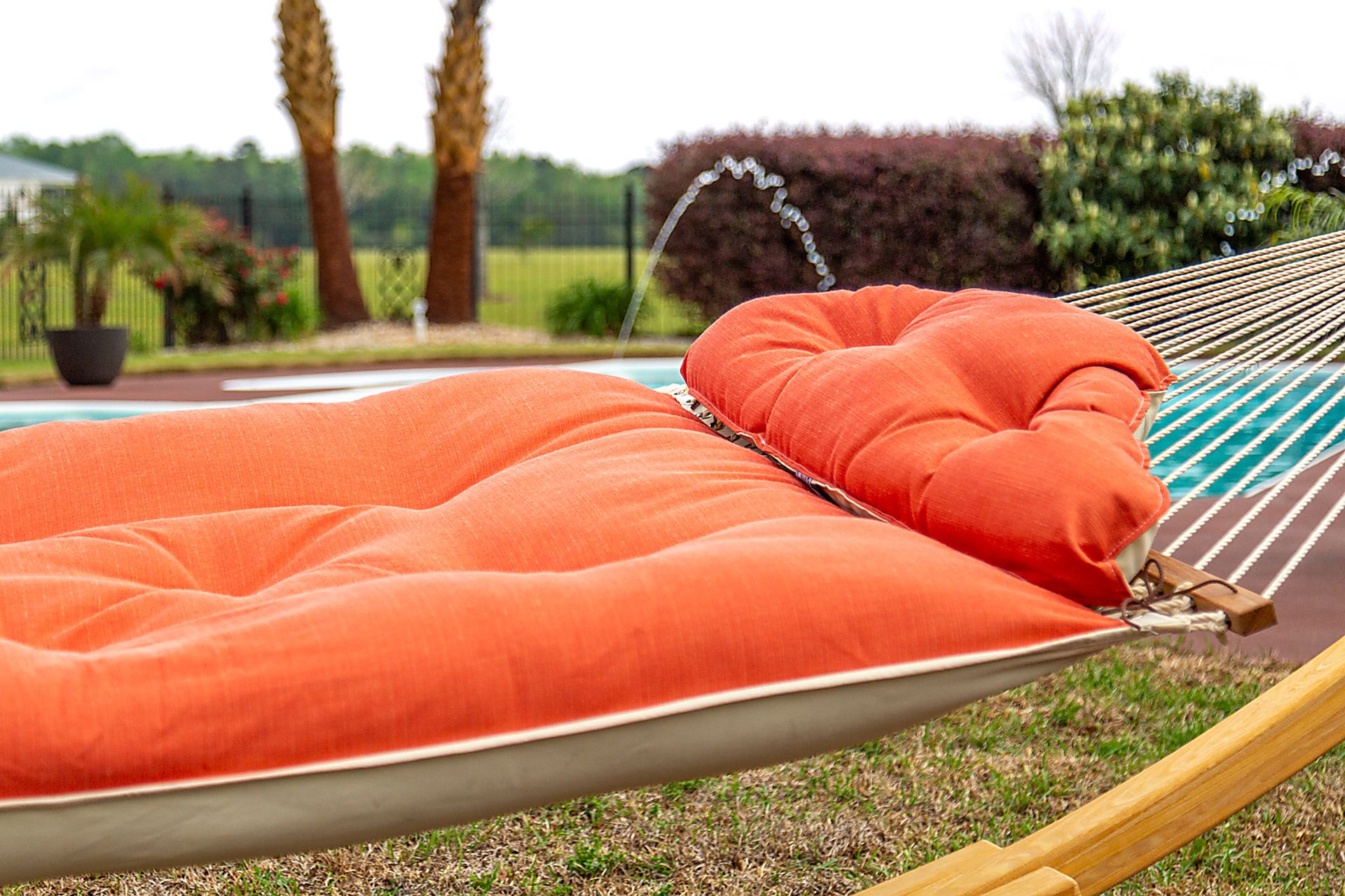 Outdoor Numako Orange Hammock & Stand, Set of 2 - Image 4