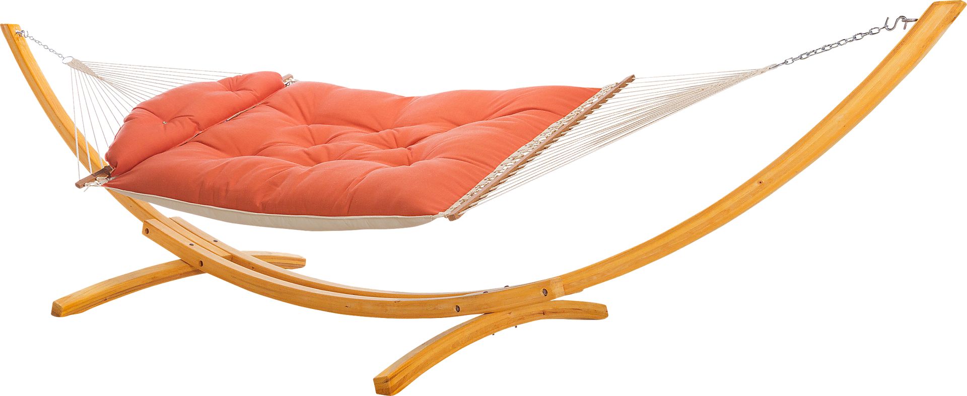Outdoor Numako Orange Hammock & Stand, Set of 2 - Image 1