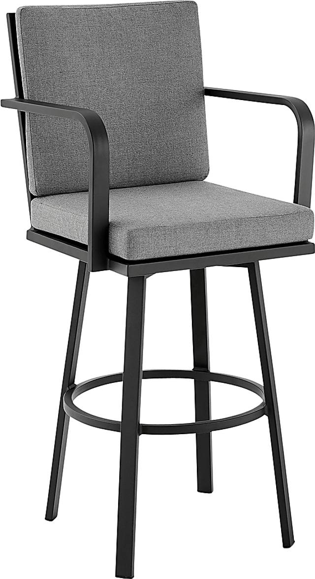 Outdoor Owlmart I Black and Gray Counter Height Stool - Thumbnail - Image 1