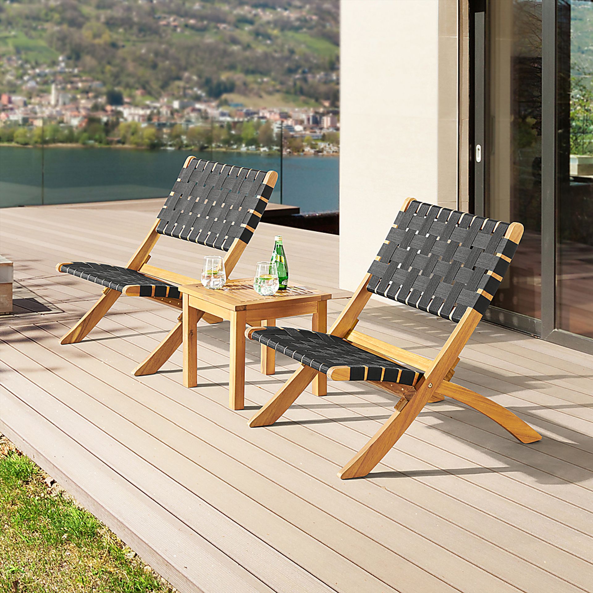 Outdoor Pachea Brown 3pc Seating Set - Image 2