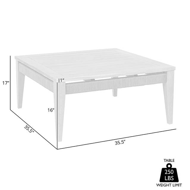 Outdoor Plymilem Brown Cocktail Table - Thumbnail - Image 11