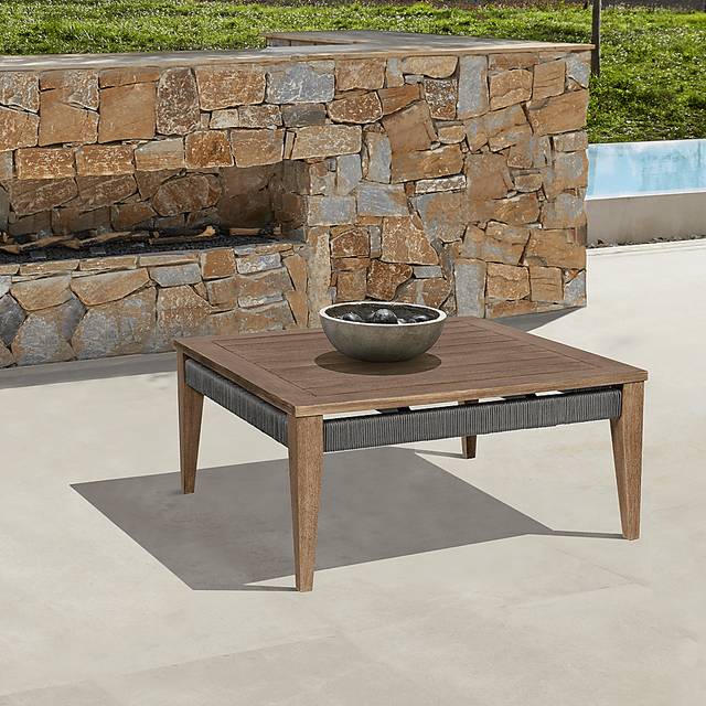 Outdoor Plymilem Brown Cocktail Table - Thumbnail - Image 2