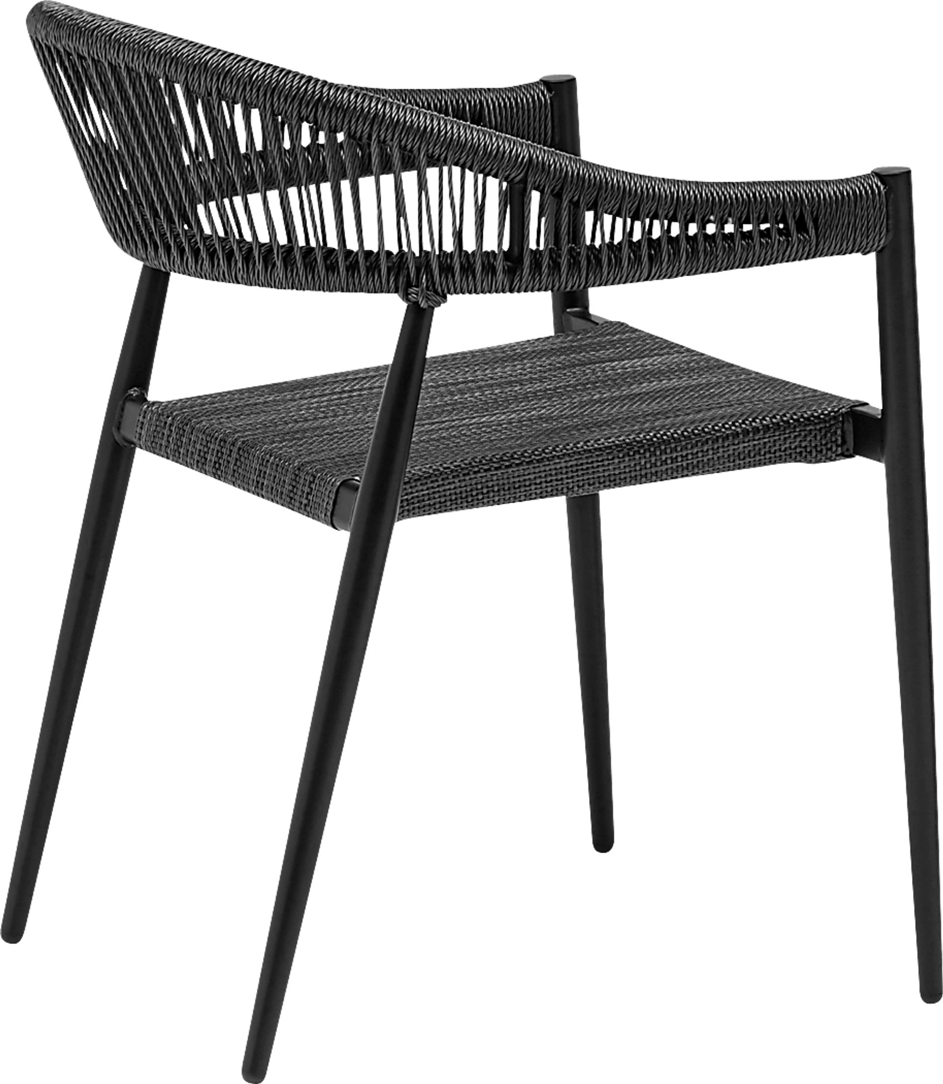 Outdoor Quadpaw Black Arm Chair, Set of 2 - Image 5