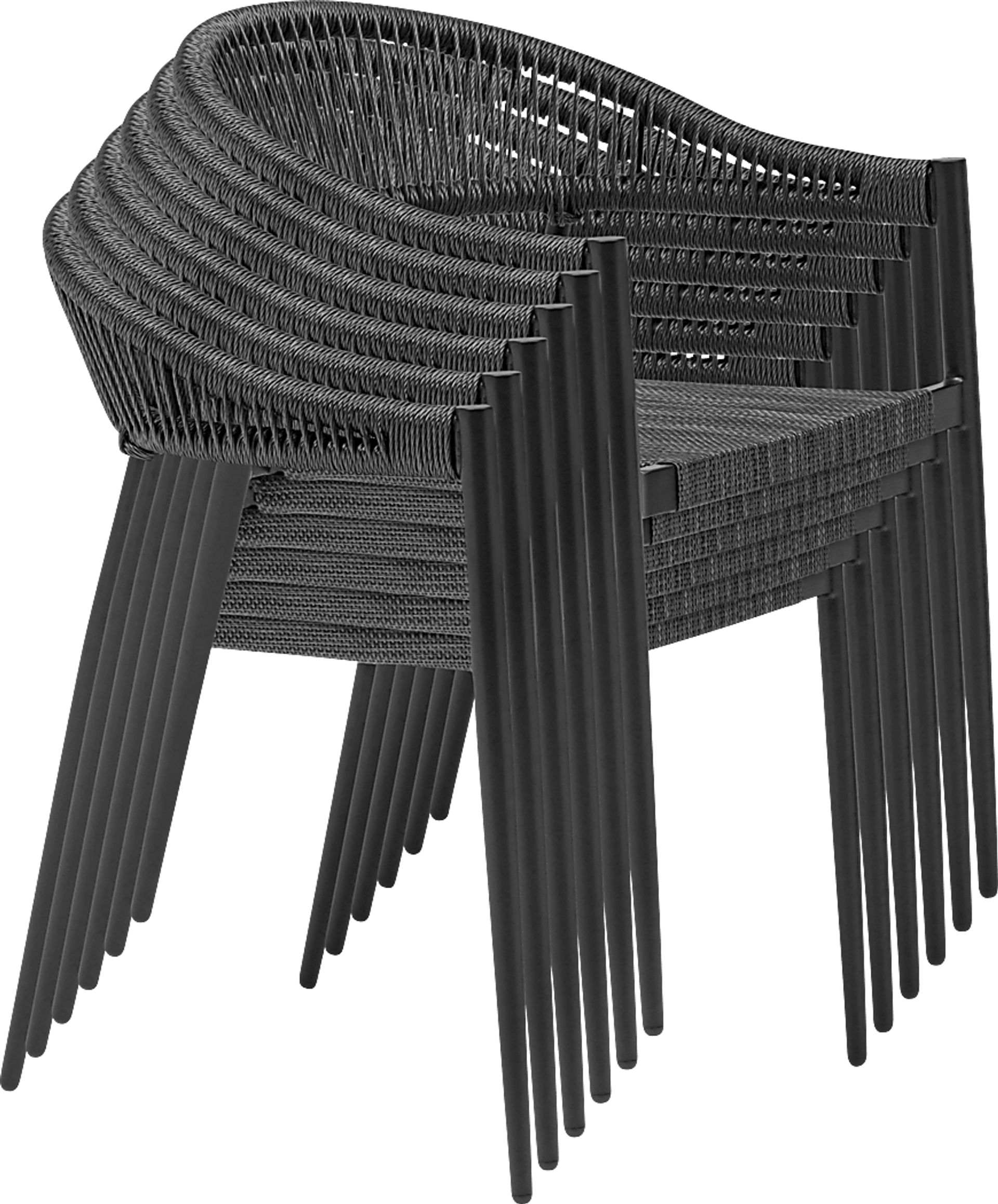 Outdoor Quadpaw Black Arm Chair, Set of 2 - Image 7