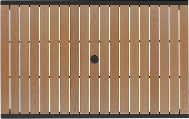 Outdoor Renoldor Brown Rectangular Dining Table - Thumbnail - Image 4
